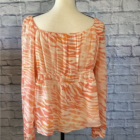 DR2 - Women's Orange Zebra Print Top - XXL - Picture 4 of 5